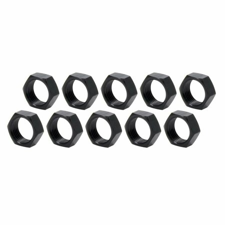 VORTEX 0.63 in. 18 Left Hand Aluminum Thin OD Jam Nut, Black, 10PK VO3636578